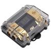 1 in 2 Out Power Ground Distributor Splitter Copper Universal for Car Audio 02 Gauge Cord 100A