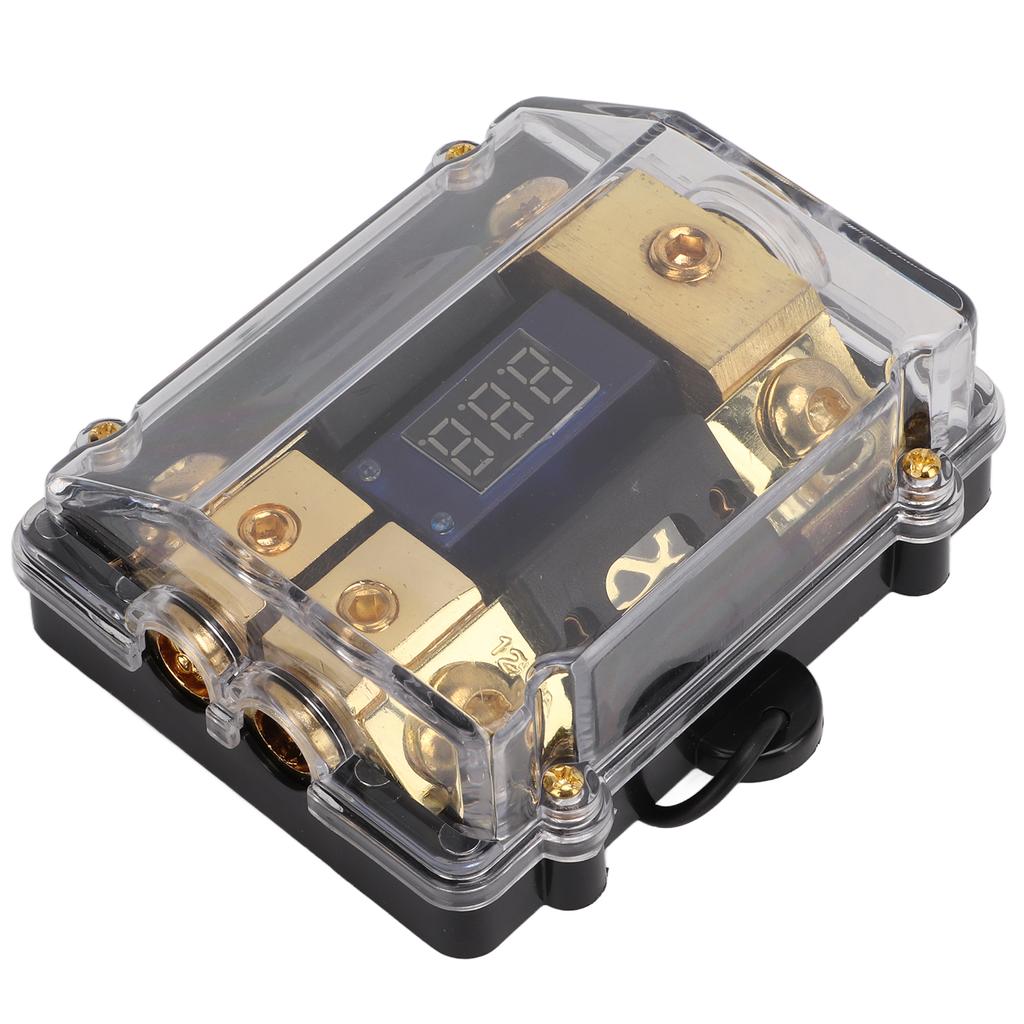 1 in 2 Out Power Ground Distributor Splitter Copper Universal for Car Audio 02 Gauge Cord 100A
