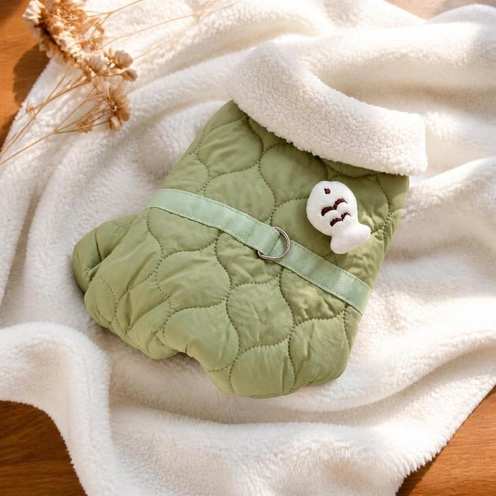 Plush Dog Warm Clothes Windproof Dog Bodysuit Fashion Pet Clothes Cat