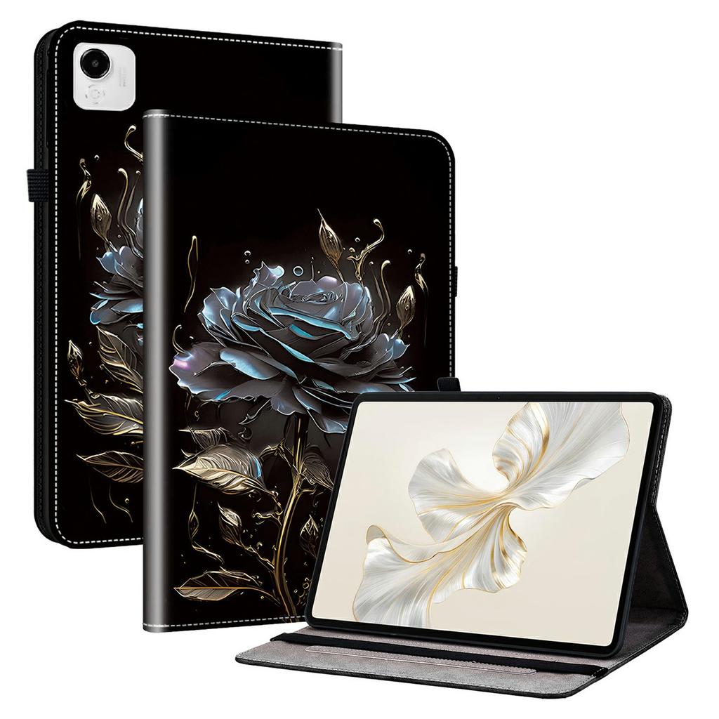 Für Honor Pad X9a Lederhülle mit Musterdruck Ständer Tablet-Hülle mit Kartenfächern