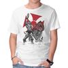 Unisex Crew Neck T-Shirt Prince Adam And Battle Cat Sumi-e Graphic Short Sleeve Casual Tee