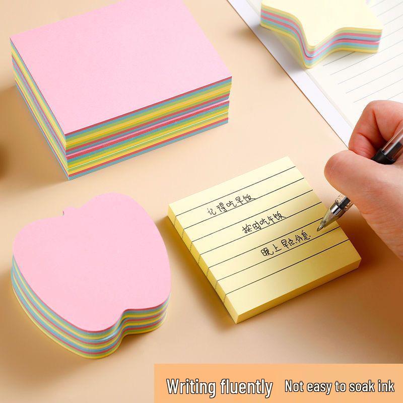 Creative Colorful Heart-shaped Sticky Notes Memo Pad for Students