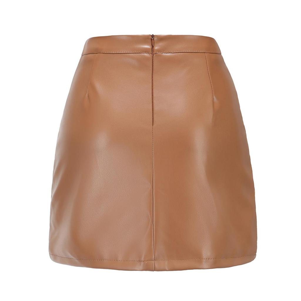 Women's Skirts Faux Leather Mini Skirt Party Club Evening Going Out Office Wear PU Short Dress In Black Brown Grey