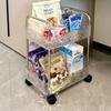 Acrylic Trolley, Bedside, Floor Standing Bathroom, Mobile Bathroom, Storage Rack, Multifunctional Multi-layer Snacks