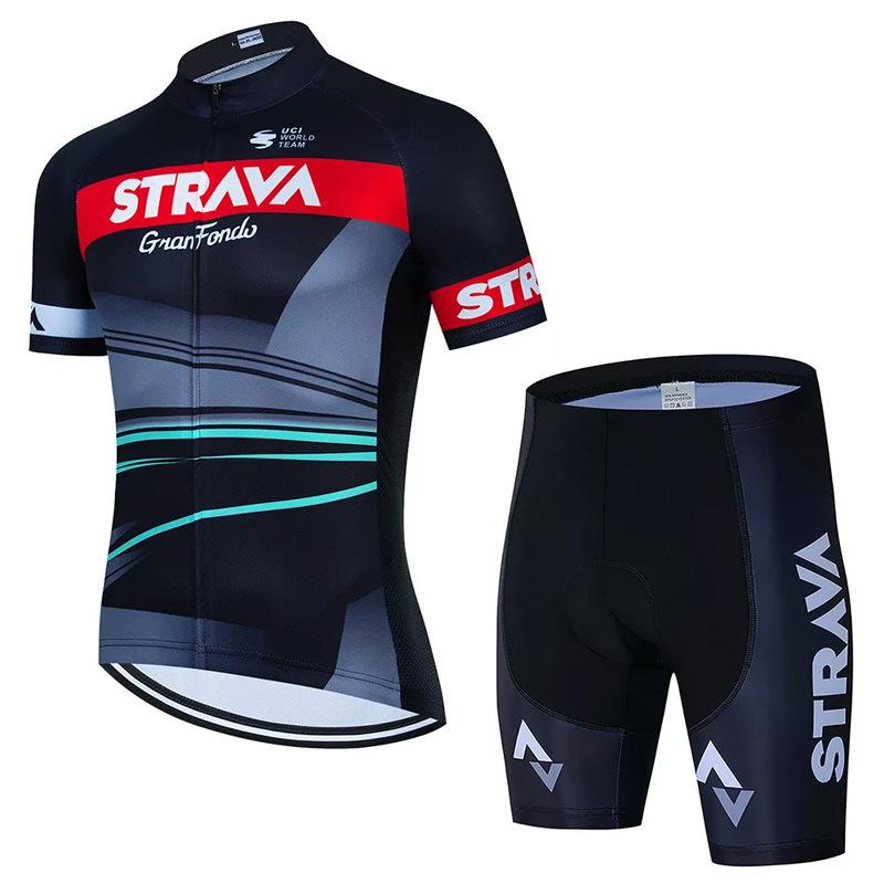 Foreign Trade Hot-selling Short-sleeved Cycling Suit Men's Tight-fitting Bicycle Downhill Suit Outdoor Quick-drying Breathable Mountain Bike
