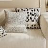 Light luxury high-end beige pillow cover abstract art modern simple pillow living room sofa model room pillow cover
