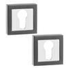 Short Square Sign Insert Silver Gray Kuchinox