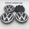 UDXKW1 VW Car 4pcs New Black for 56mm 60mm 65mm 68mm Car Emblem Wheel Hub Center Cap Badge Covers Sticker Decal Styling Accessories