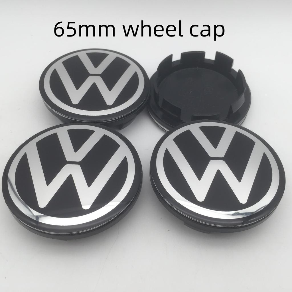 UDXKW1 VW Car 4pcs New Black for 56mm 60mm 65mm 68mm Car Emblem Wheel Hub Center Cap Badge Covers Sticker Decal Styling Accessories