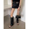 Summer Herringbone Boots High Trousers Inner Height Increase Toe Cool Boots Personalized High Heel Sandals Women's Models