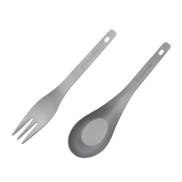 Titanium Renge Fork Set Made in Japan Outdoor Camping Climbing Lightweight Sturdy Tableware Ramen [Belmont] BM-082 (with case) Tsubame-Sanjo