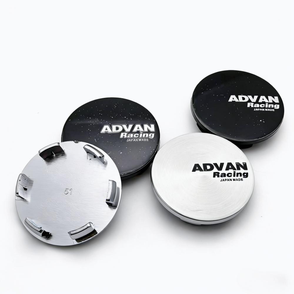4pcs 51mm Advan Logo Emblem Badge Car Wheel Center Caps Wheel Hubcaps Rim Hub Center Dust Cover Replace Car Styling Accessrories