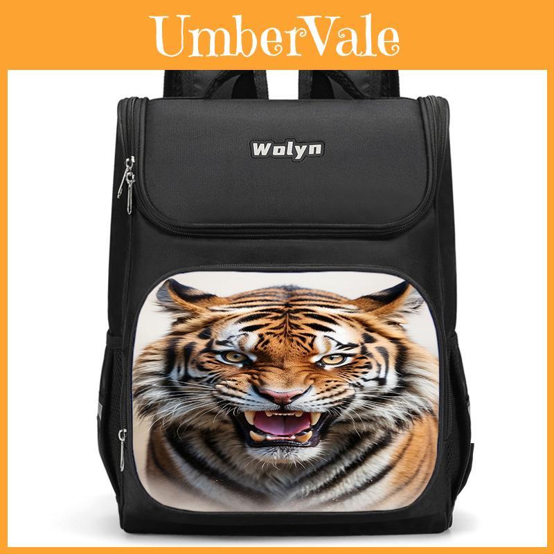 Spacious Lightweight Oxford Cloth Tiger Backpack For Elementary Students Boys And Girls