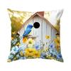 1Pc Yellow Flowers Spring Theme Pillow Cover For Home Living Room Bedroom Sofa Office Decorative Easter Day Pillowcase
