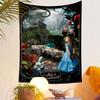 Alice in Wonderland Movie Poster Tapestry Wall Hanging, Tim Burton Fantasy Film Art, Whimsical Wall Decor for Bedroom Living Room Dorm