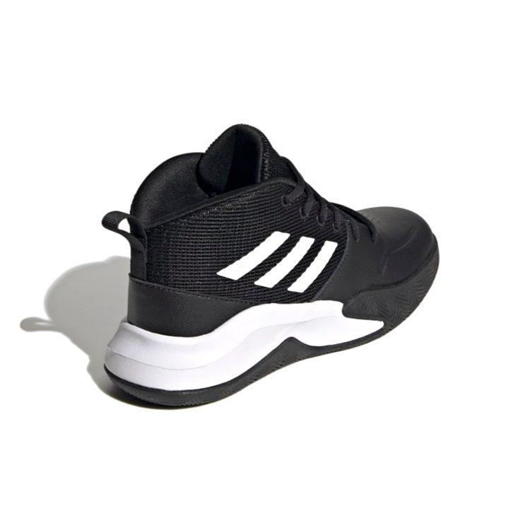 Adidas OwnTheGame K Wide J Mid top Basketball Shoes Black Kids' FV9451