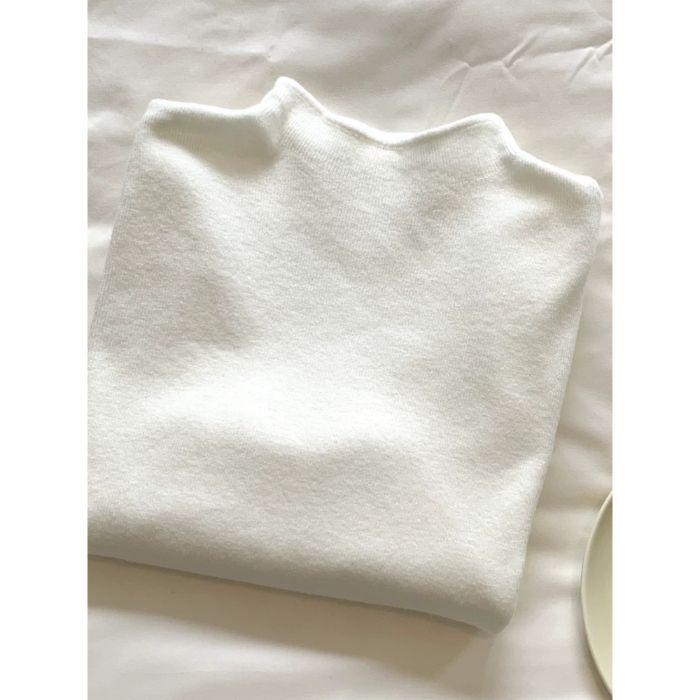 Свитер с полувысоким воротом в сочетании с базовым слоем и вязаным топом для ранней весны и осени One Size 1498₽