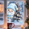 1/2/3/4/6/9 Sheets Winter Snowman Santa Claus Snowflake Static Electricity Decals Christmas Window Stickers Ornaments Xmas Decor