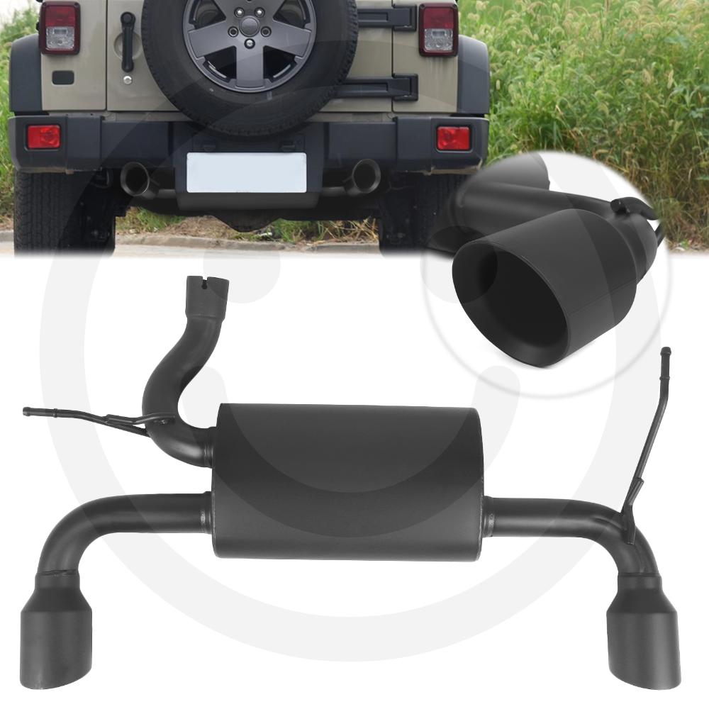 Dual Outlet Exhaust Kit Auto Parts Accessories Exhaust Muffler System Kit Exhaust System Kit for Jeep Wrangler JK 2007-2018 United States