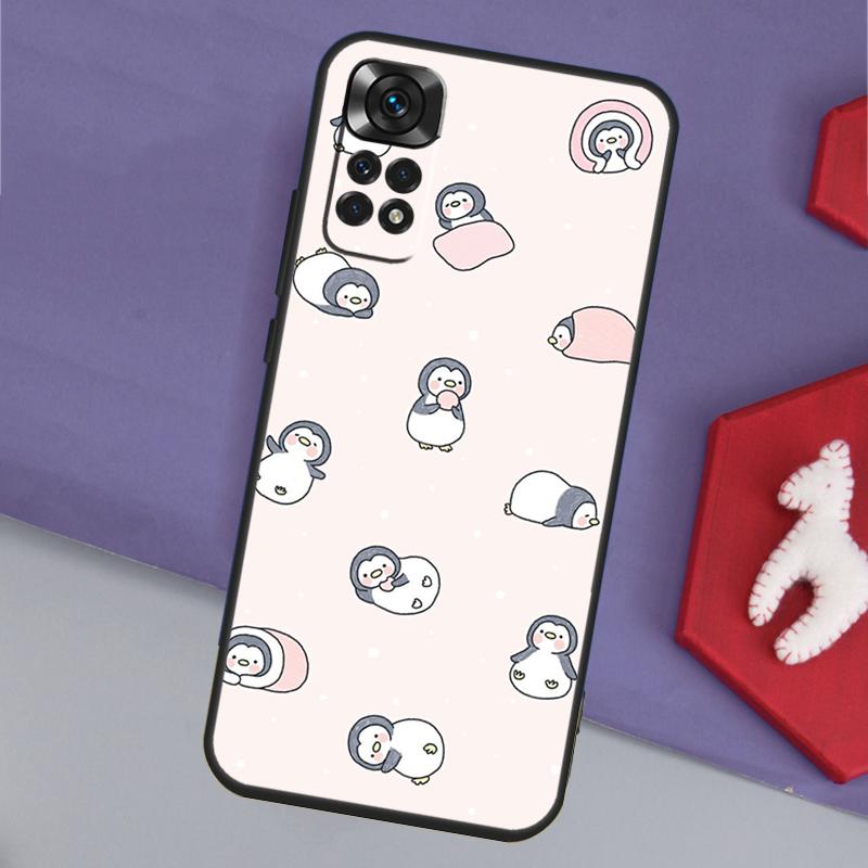 Cartoon Penguin Funda For Xiaomi Redmi Note 14 Pro 13 12 11 9 10 9S 10S 11S 12S Redmi 14C 10C 12C 13C Case