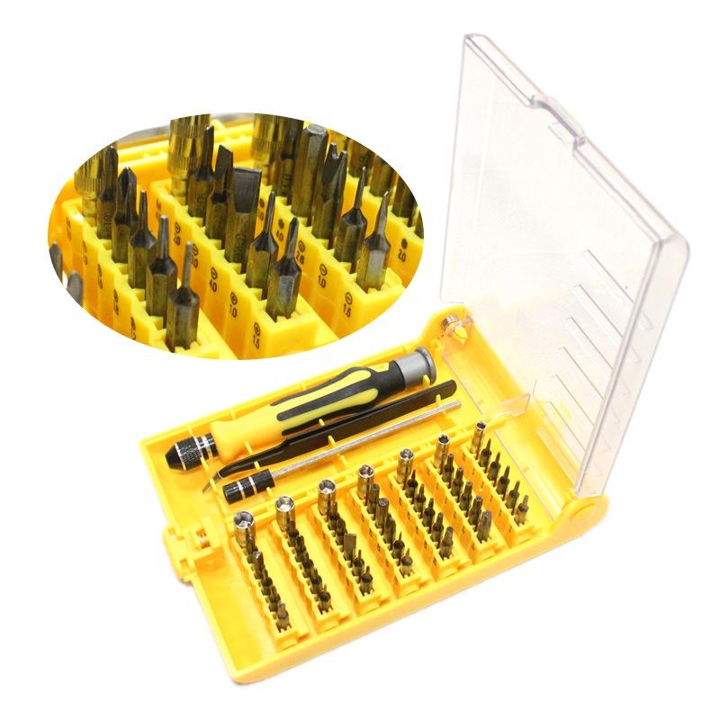 Versatile 45 In 1 Precision Torx Screw Driver Tweezers Set For Mobile Device Repairs