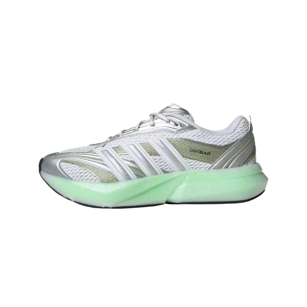 Adidas Lightblaze Glow White Silver Metallic Women Sneakers Cloud-White Magic-Lime-Metallic JP6328