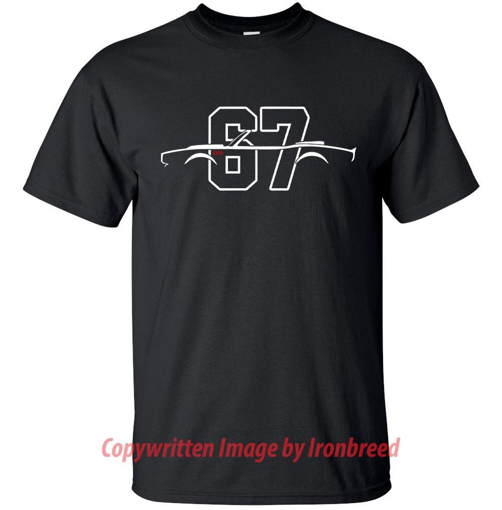 

1967 CAMARO CONVERTIBLE SS T-Shirt Muscle Car Silhouette RS 67 302 327 350 396 M