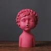 Harz Pouty Girl Skulptur Ornament Nordisch Abstraktes Mädchen Büste Statue Handwerk Tischplatte Ästhetische Dekoration Geburtstagsgeschenk