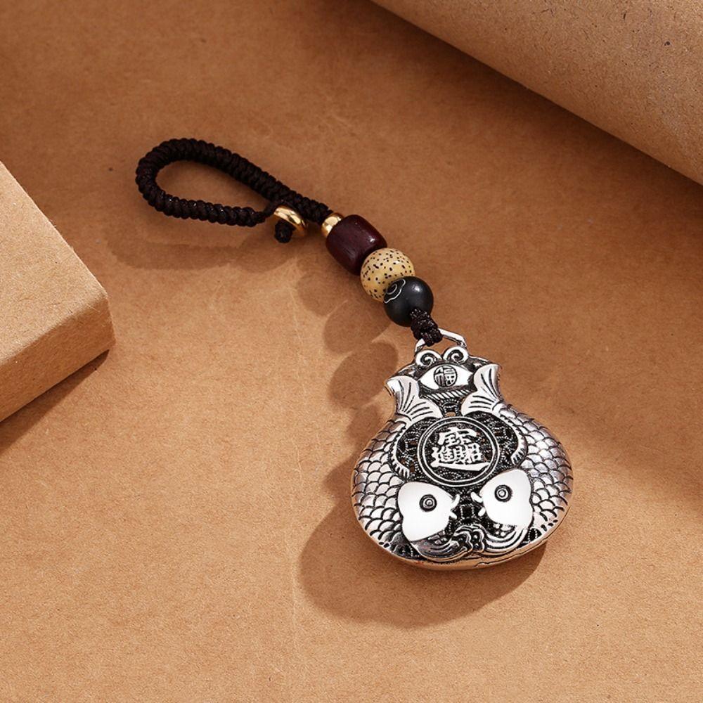 Copper Car Keychain Craftsmanship Car Accessories Personalized Lucky Bag Keychain  Gift