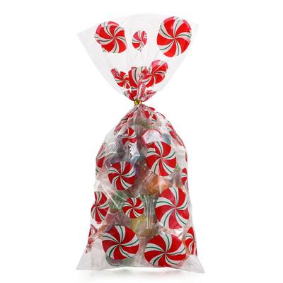 Flocons de neige en plastique Bonhommes de neige Père Noël Sacs à biscuits Joyeux Noël Sac à friandises pour bonbons Sacs à bonbons de Noël