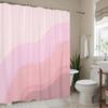 1 Piece Abstract Pink Wave Pattern High Quality Polyester Shower Curtain - Machine Washable Bathroom Decor for Modern Bathroom