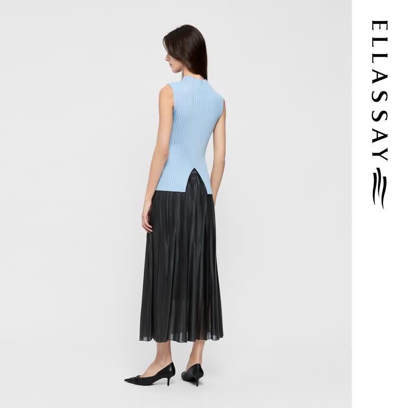 ELLASSAY Cuprammonia Silk Sleeveless Knit Top