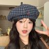 Autumn Hat Women's Versatile Embroidered Flower Beret Sweet and Cute Octagonal Hat Showing Face Little Painter Hat