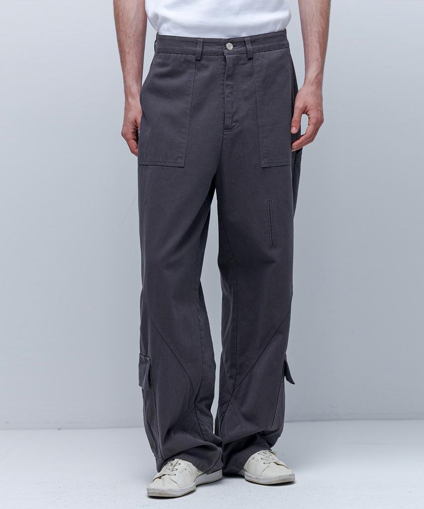 Aenitaimlolig Lavender Work Pants - Charcoal