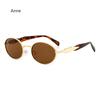 New Retro Small Oval Metal Frame Women Sunglasses UV400 Men Punk Sun Glasses Gafas De Sol Mujer Luxury Designer Vintage