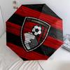 AFC Bournemouth Muster, automatisch faltbarer Regenschirm, tragbares und faltbares Design, 8 Speichen, ein Weihnachts- oder Geburtstagsgeschenk.