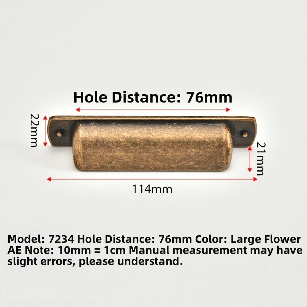 Heta Antika Mässingsskåpshandtag Åldrat Guldbrons Robusta Skåpskoppshandtag Vintage Lådkoppsdraghandtag Köksskåpsbeslag