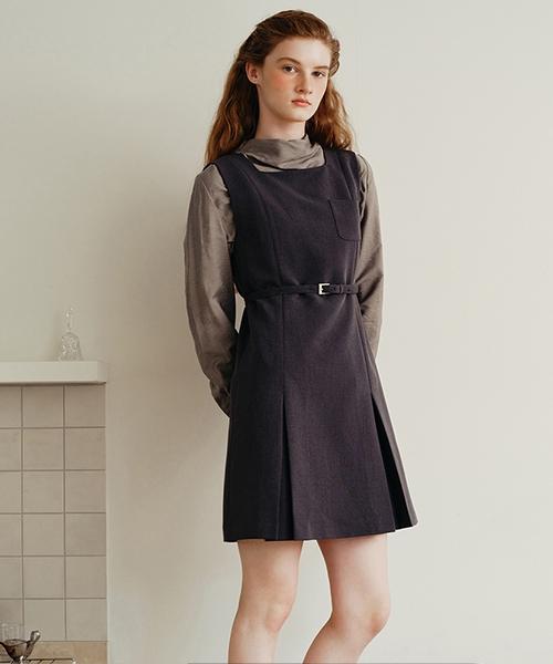 Dear K Pleated Belted Dress Swoppi0100