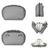 Hakuba Varech Gadget Pouch M180 Inner Case Water-Resistant Gray 180° Opening Lightweight with Shoulder Strap and Handle PC Accessories Small Items