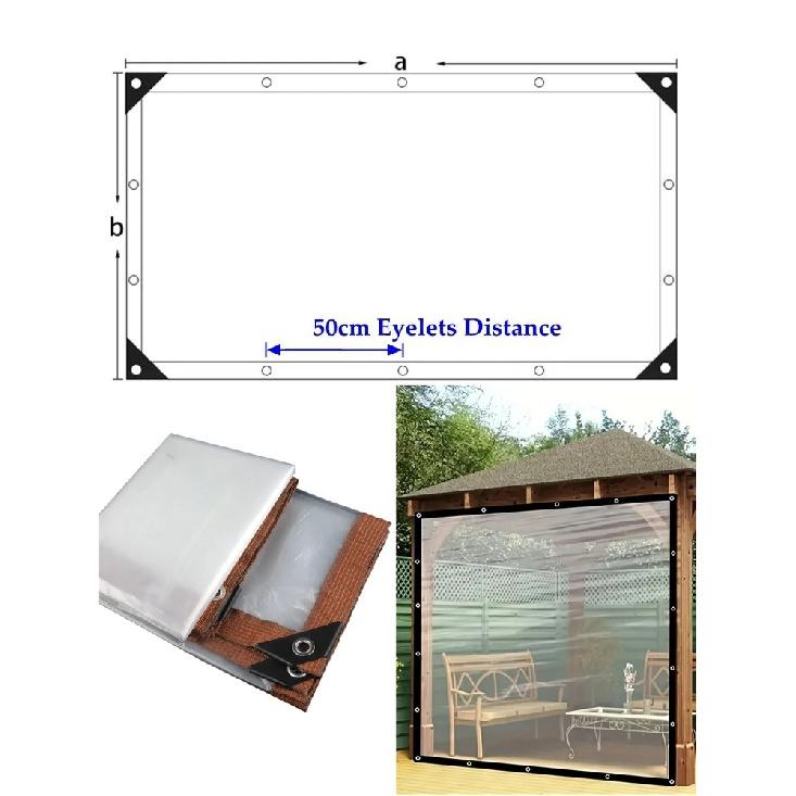 Transparent Plastic Rainproof Film Outdoor Waterproof Tarpaulin Terrace Succulent Plant Insulation Tent Balcony Awning Tarpaulin