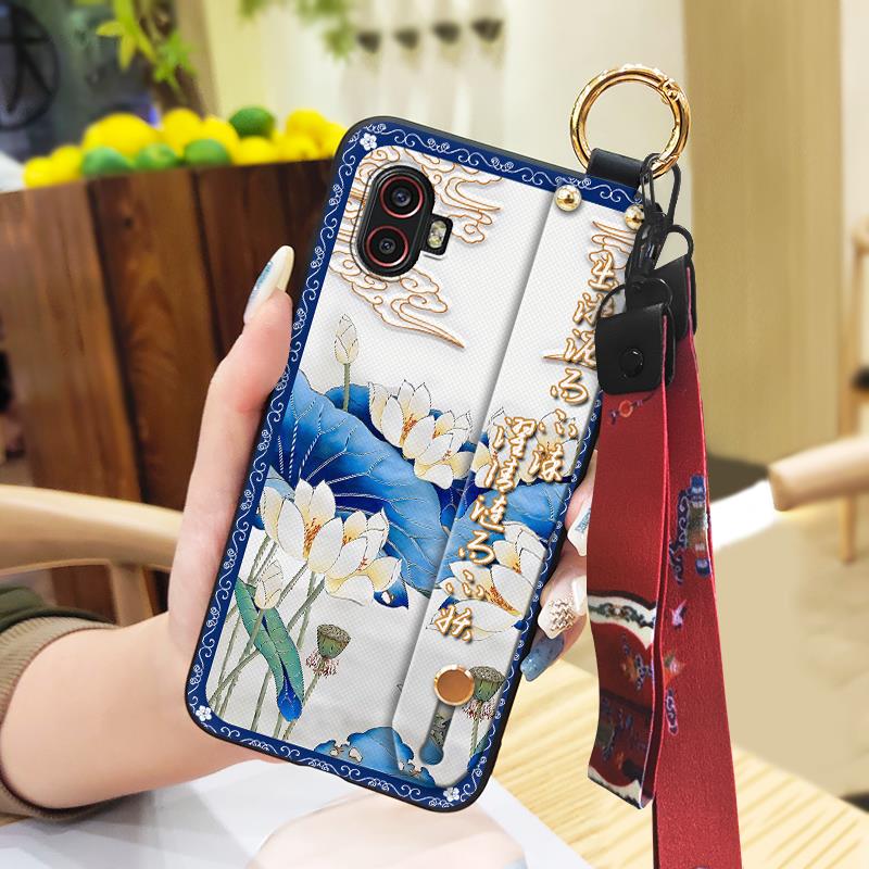 Wristband Soft Case Phone Case For Samsung Galaxy Xcover6 Pro/SM-G736U/B Wrist Strap Lanyard Protective Silicone Durable