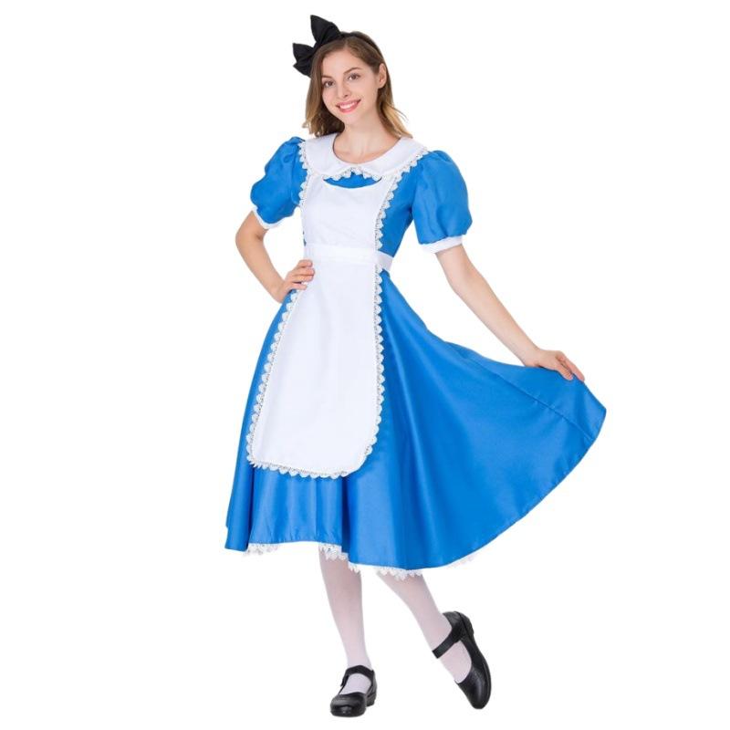 European and American Ladies Dresses Halloween cos Costumes Alice Maid Costumes Stage Performance Costumes Women's Costumes