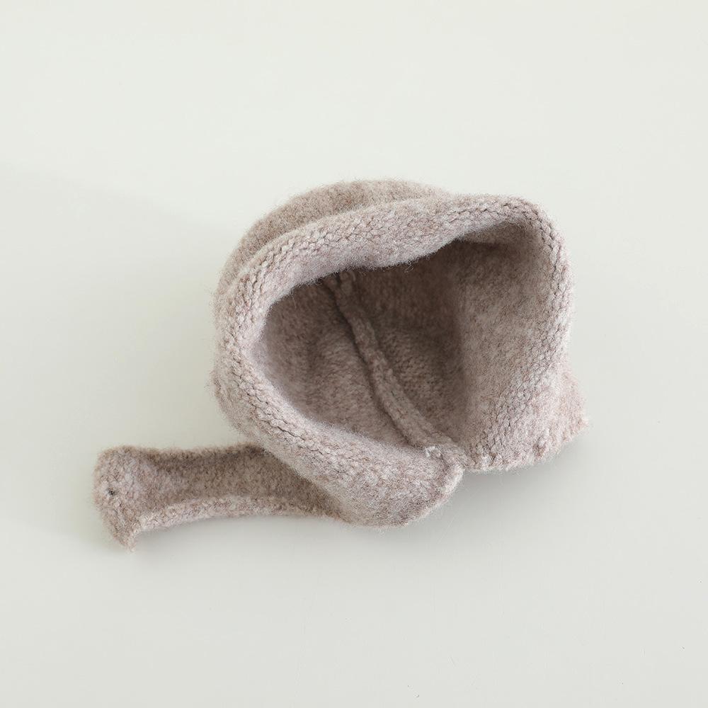 Bonnet Bébé Pompon Couleur Unie Automne Hiver Tricot Cache-Oreilles Bonnet Coupe-Vent Chaud Tout-Petit Garçons Filles Protection Oreilles Bonnet