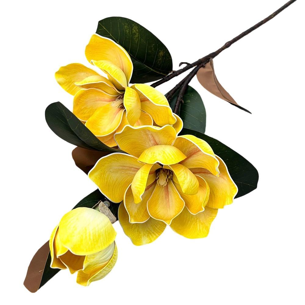 Multicolor Artificial Magnolia Flower EVA Real Touch Faux Flower Creative Decorative Flower  Gift
