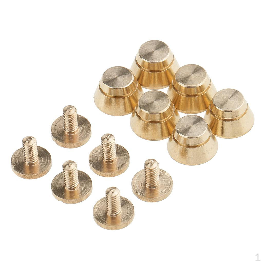 

6 Pieces DIY Leather Crafts Hollow Brass Studs Rivets 11x7 mm