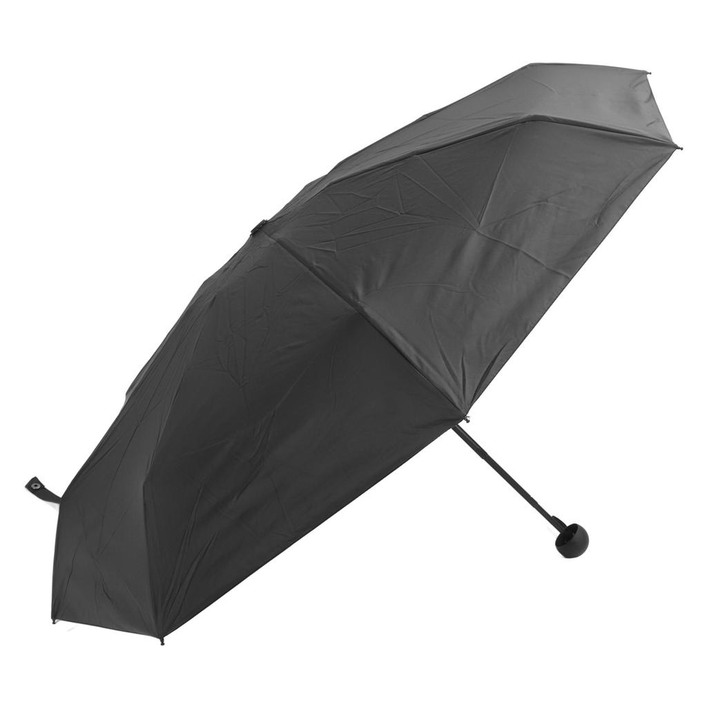 Small 5 Folding Umbrella Pocket Capsule Umbrella Black Umbrella for Rain Shine Dual Use