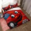 3D tisk Závodní auto Kreslený povlak na peřinu pro kluky a holky Jednolůžko s povlakem na polštář Dekorace do pokoje kluků a dospělých Sváteční dárek