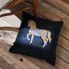 New American Embroidered Leopard Cushion Cover Vintage Living Room Sofa Decoration Plush Pillowcase