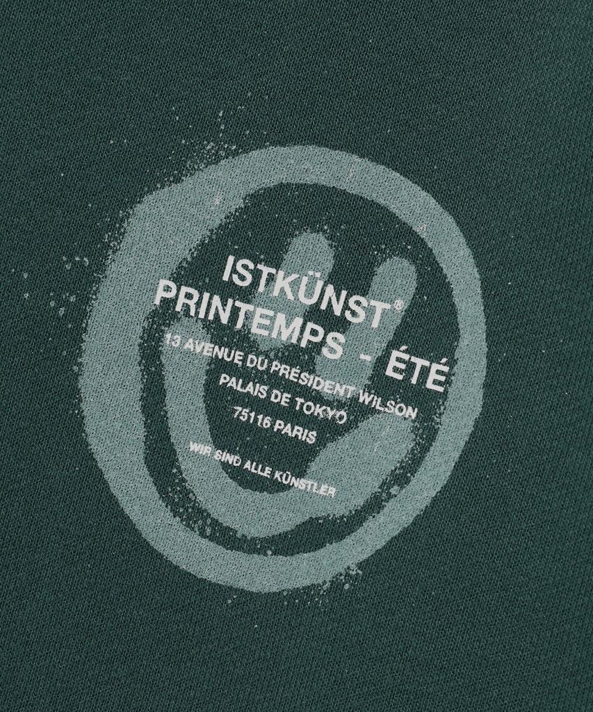Istkunst Logo&Smiley Hood Zip Up_Deep Green(Ik2Efmm480A)