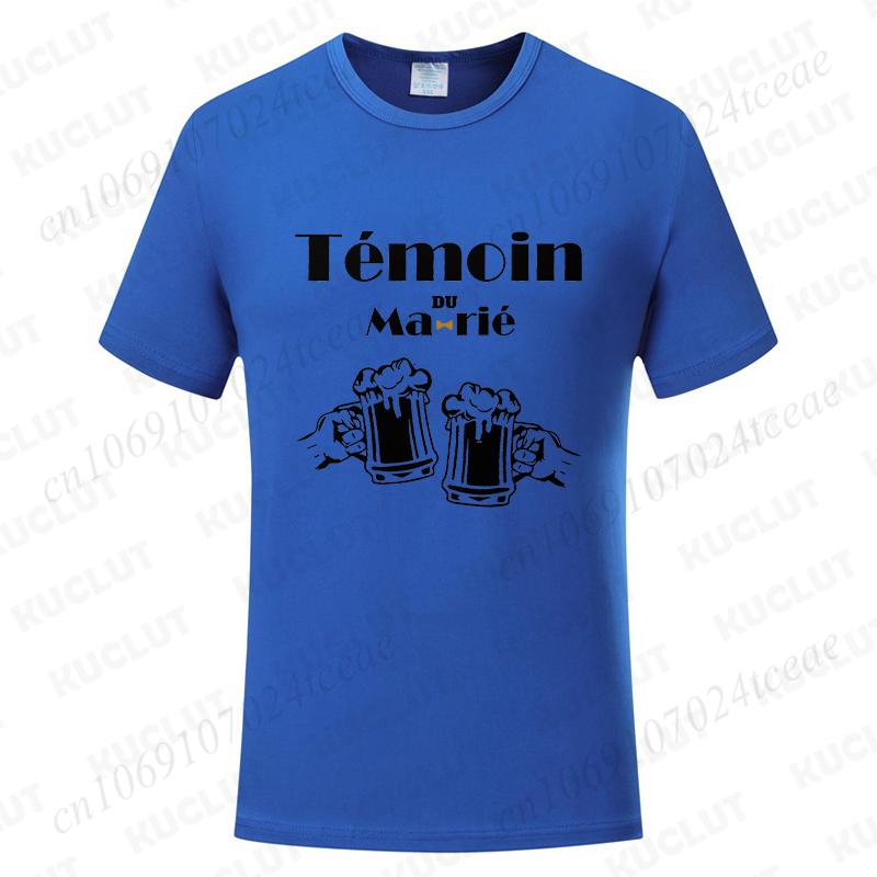 French Beer Graphic Wedding Tops Evg Team Future Groom Man Short Sleeve Tees Boyfriend Single Farewell Bachelor Party Tshirt